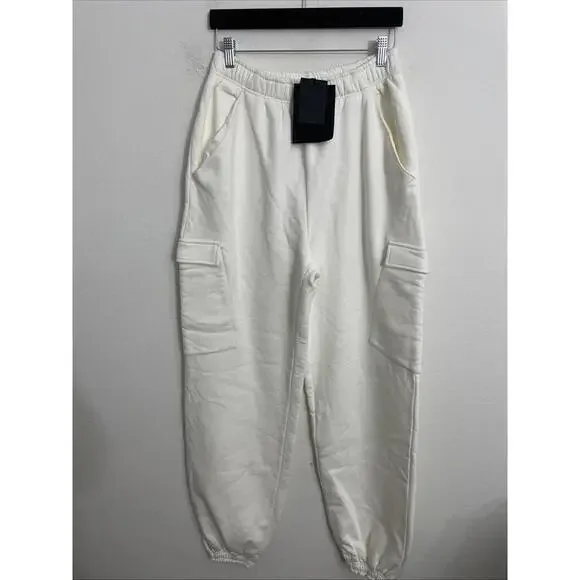 SALLY LAPOINTEcotton JOGGERS Off White size M NWT $290msrp